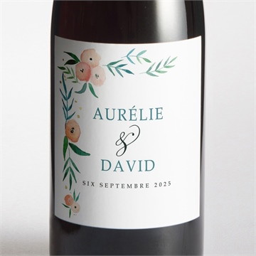 Etiquette de bouteille mariage printemps!