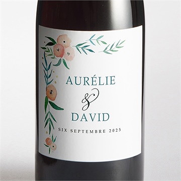 Etiquette de bouteille mariage printemps!