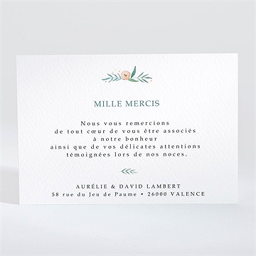 Remerciement mariage printemps! - Dos de la carte