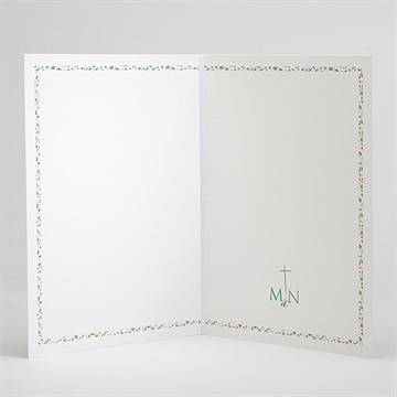 Livret de messe mariage vert et rose - Intérieur du livret