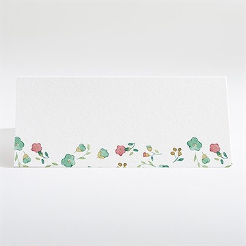 Marque-place mariage vert et rose - Dos du marque-place