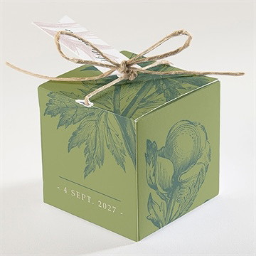 Boîte de dragées mariage intemporel - Dos de la boîte