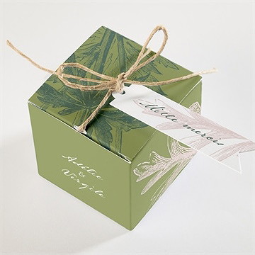 Boîte de dragées mariage intemporel - Dessus de la boîte