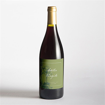 Etiquette de bouteille mariage intemporel - Mise en situation