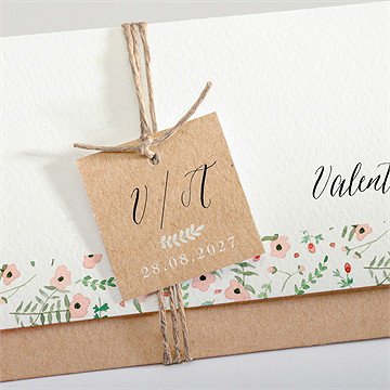 Faire-part mariage fraicheur d'été - Détail du faire-part