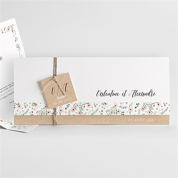 Faire-part mariage fraicheur d'été - Faire-part entier