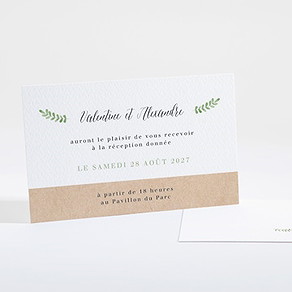 Carton d'invitation mariage fraicheur d'été