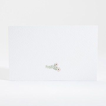 Carton d'invitation mariage fraicheur d'été - Dos du carton