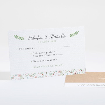 Carton réponse mariage fraicheur d'été
