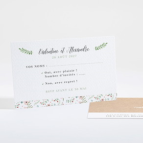 Carton réponse mariage fraicheur d'été