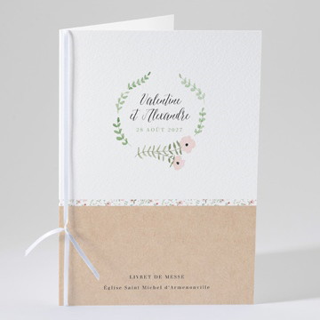 Livret de messe mariage fraicheur d'été