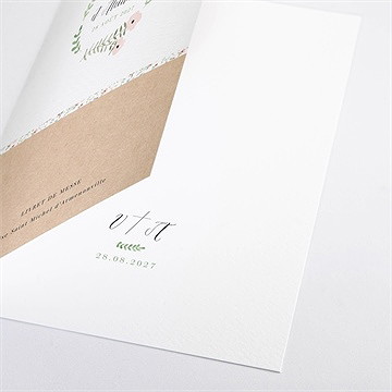 Livret de messe mariage fraicheur d'été - Détail du livret