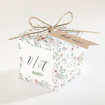 Boîte de dragées mariage fraicheur d'été