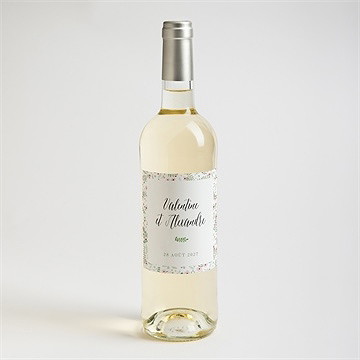 Etiquette de bouteille mariage fraicheur d'été - Mise en situation