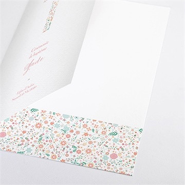 Livret de messe baptême croix à motifs et pois - Détail du livret