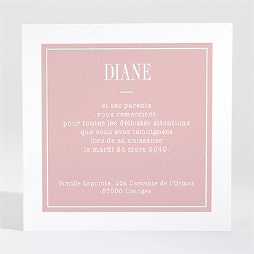 Remerciement naissance pour elle