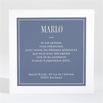 Remerciement naissance le voici