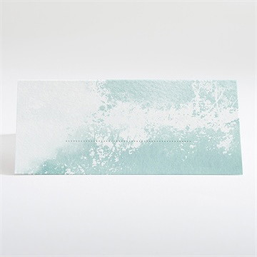 Marque-place mariage aquarelle verte - Dos du marque-place