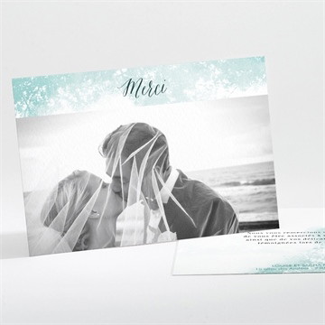 Remerciement mariage aquarelle verte