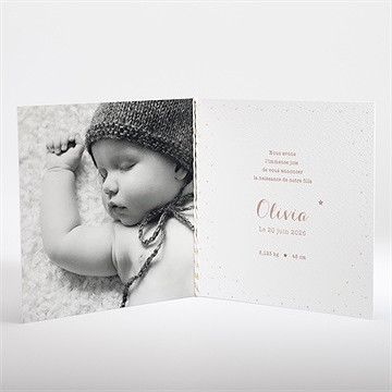 Faire-part naissance ma tribu rose - Intérieur du faire-part