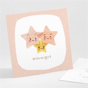 Remerciement naissance ma tribu rose