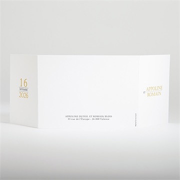 Faire-part mariage doux plaisir - Dos du faire-part