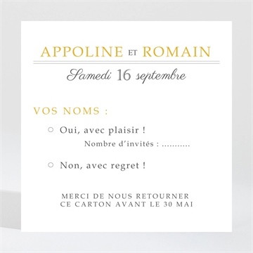 Carton réponse mariage doux plaisir