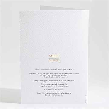 Livret de messe mariage doux plaisir - Dos du livret