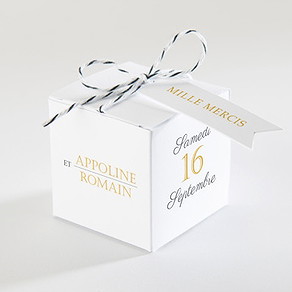 Boîte de dragées mariage doux plaisir