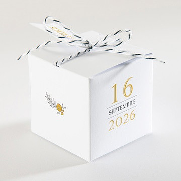 Boîte de dragées mariage doux plaisir - Dos de la boîte