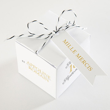 Boîte de dragées mariage doux plaisir - Dessus de la boîte