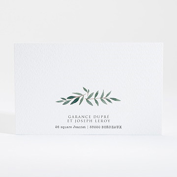 Carton réponse mariage jolis coquelicots - Dos du carton