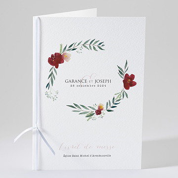 Livret de messe mariage jolis coquelicots