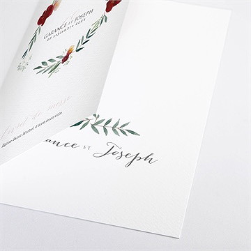 Livret de messe mariage jolis coquelicots - Détail du livret