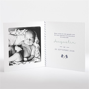 Faire-part naissance ma petite voiture vintage - Intérieur du faire-part