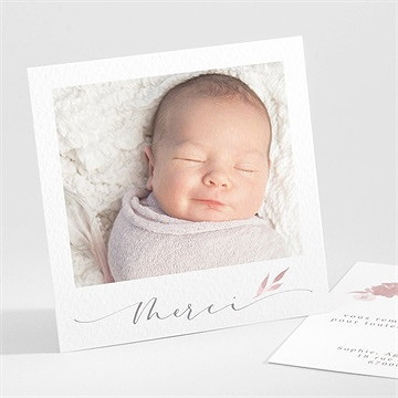 Remerciement naissance joli vintage