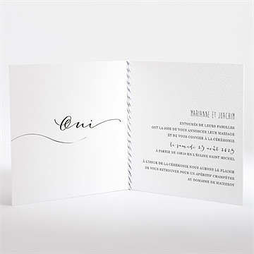 Faire-part mariage dis moi oui! - Intérieur du faire-part