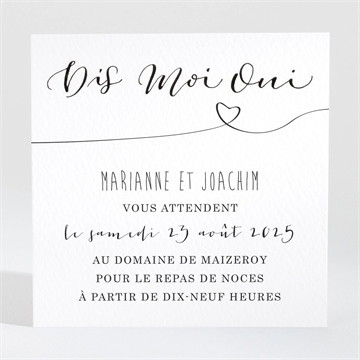 Carton d'invitation mariage dis moi oui!