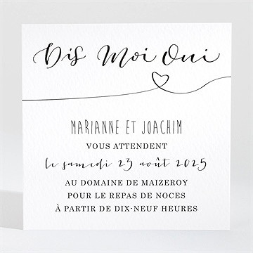 Carton d'invitation mariage dis moi oui!