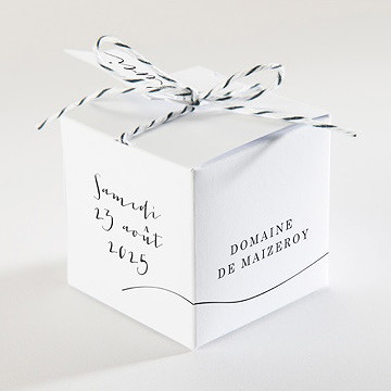 Boîte de dragées mariage dis moi oui! - Dos de la boîte