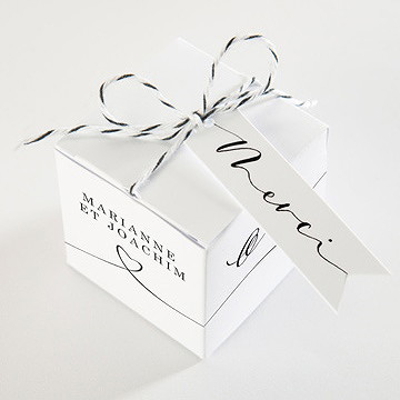 Boîte de dragées mariage dis moi oui! - Dessus de la boîte