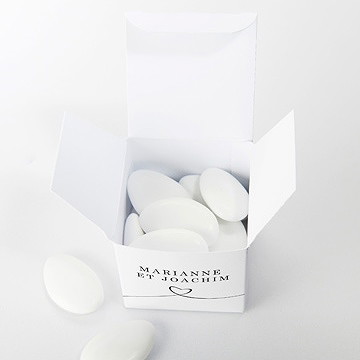 Boîte de dragées mariage dis moi oui! - Intérieur de la boîte