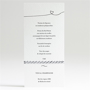 Menu mariage dis moi oui! - Dos du menu