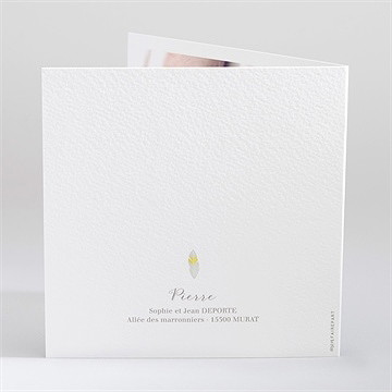 Faire-part naissance mon petit indien - Dos du faire-part