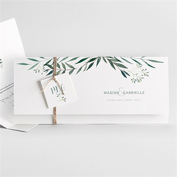 Faire-part mariage douceur du pinceau - Faire-part entier