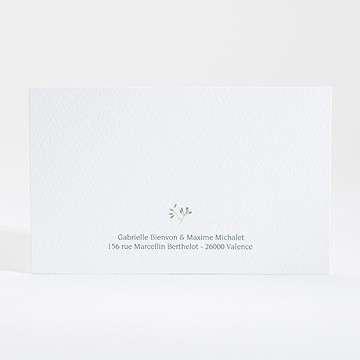 Carton réponse mariage douceur du pinceau - Dos du carton