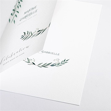 Livret de messe mariage douceur du pinceau - Détail du livret