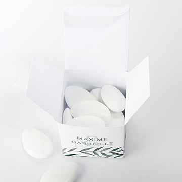 Boîte de dragées mariage douceur du pinceau - Intérieur de la boîte