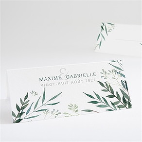 Marque-place mariage douceur du pinceau