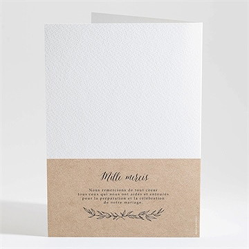 Livret de messe mariage douce harmonie - Dos du livret